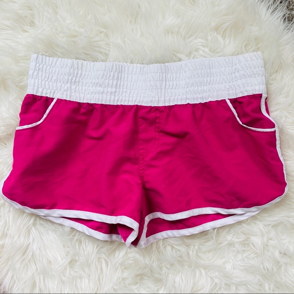 Roxy Pants - Roxy Bright Pink & White Board Shorts!